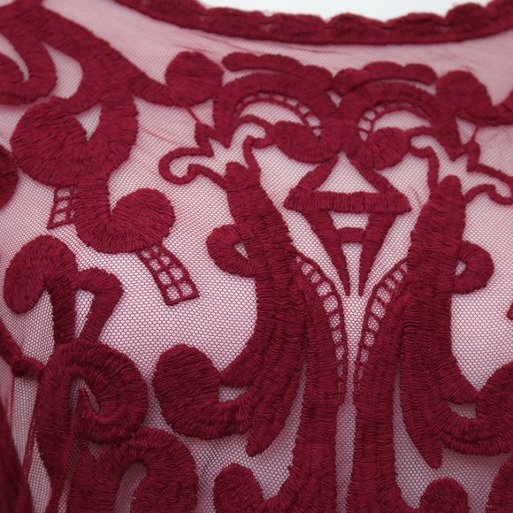2/$30 Red Embroidered Express Top - Picture 4 of 7